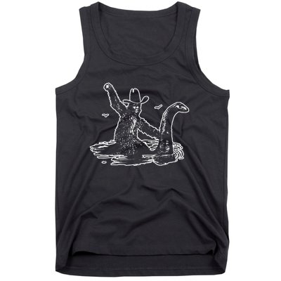 Bigfoot Riding Nessie Tank Top