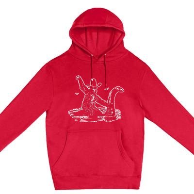 Bigfoot Riding Nessie Premium Pullover Hoodie