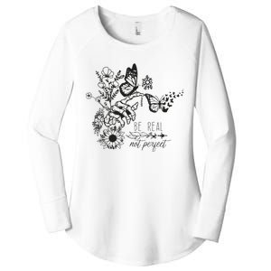 Be Real Not Perfect Self Love Women's Perfect Tri Tunic Long Sleeve Shirt