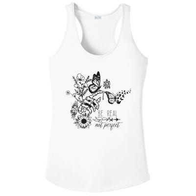 Be Real Not Perfect Self Love Ladies PosiCharge Competitor Racerback Tank