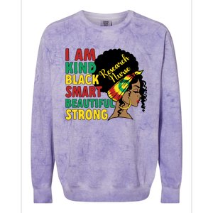 Black Research Nurse African American Research Nursing Meaningful Gift Colorblast Crewneck Sweatshirt