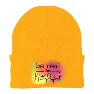 Be Real Not Perfect Knit Cap Winter Beanie