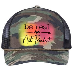 Be Real Not Perfect Retro Rope Trucker Hat Cap