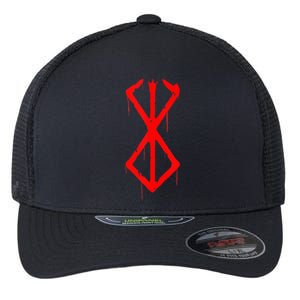 Berserker Rune Norse Viking Warrior Bloody Symbol Flexfit Unipanel Trucker Cap