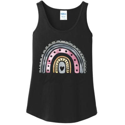 Boho Rainbow Nurs Watercolor Nursing Ladies Essential Tank