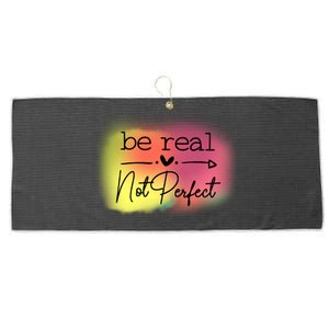 Be Real Not Perfect Gift Large Microfiber Waffle Golf Towel