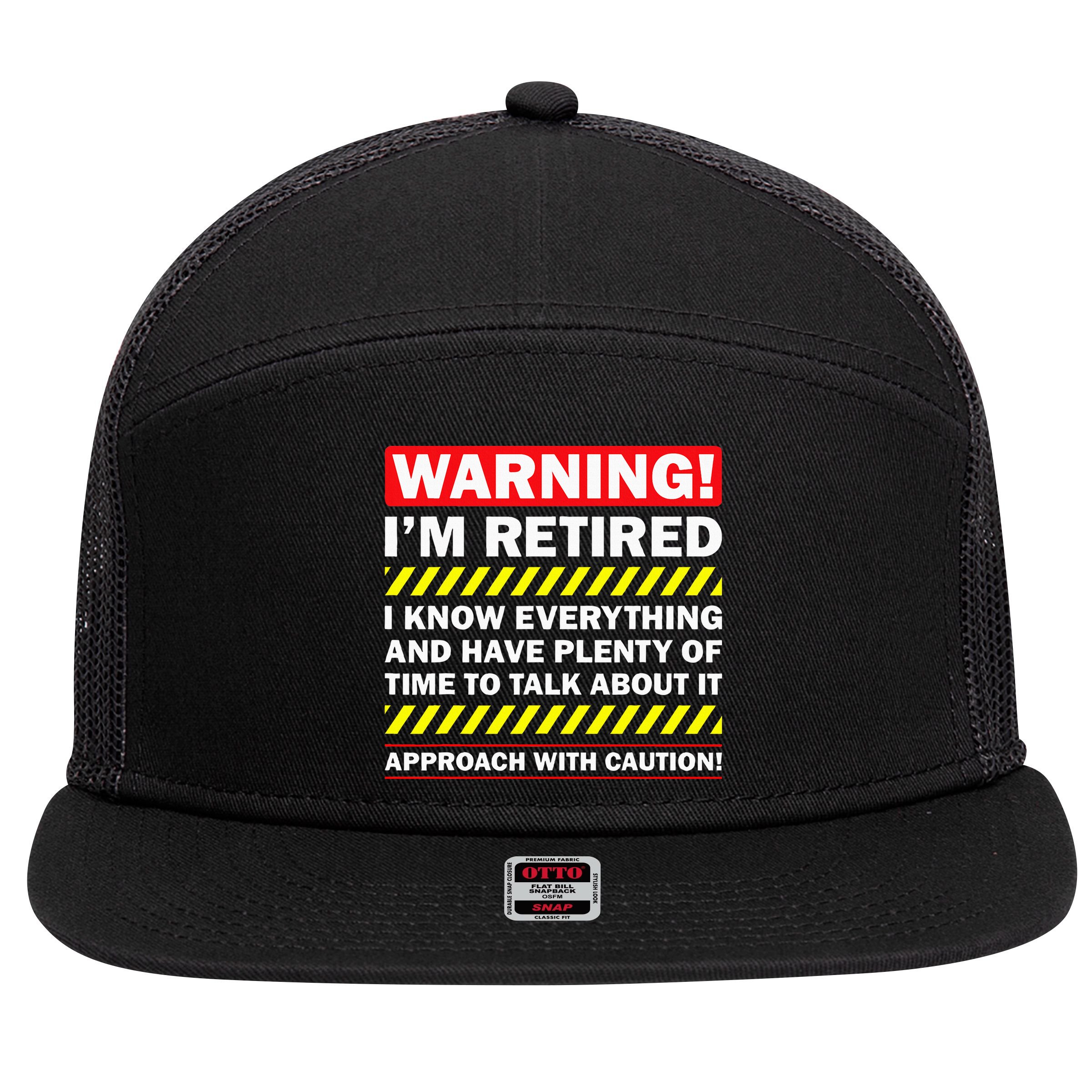 Best Retirement Novelty  7 Panel Mesh Trucker Snapback Hat