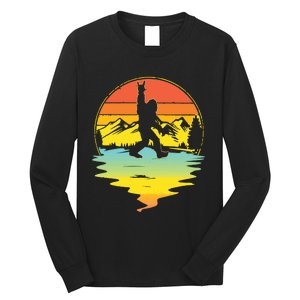 Bigfoot Rock N Roll Country Music Big Foot Sunset Long Sleeve Shirt