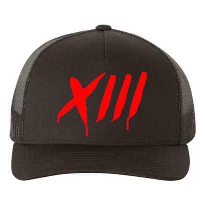 Bleeding Roman Numeral Thirn Scary Slasher Yupoong Adult 5-Panel Trucker Hat