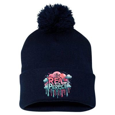 Be Real Not Perfect Pom Pom 12in Knit Beanie