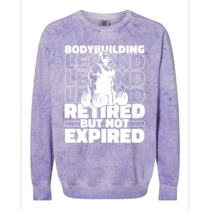 Bodybuilding Retired Natural Gymlife Gift Gym Bodybuilder Gift Colorblast Crewneck Sweatshirt