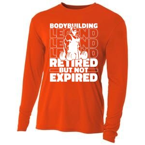 Bodybuilding Retired Natural Gymlife Gift Gym Bodybuilder Gift Cooling Performance Long Sleeve Crew