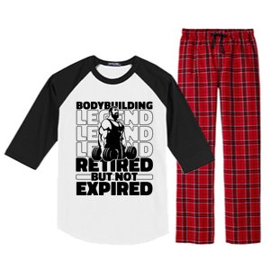 Bodybuilding Retired Natural Gymlife Gift Gym Bodybuilder Gift Raglan Sleeve Pajama Set