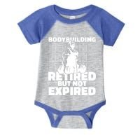 Bodybuilding Retired Natural Gymlife Gift Gym Bodybuilder Gift Infant Baby Jersey Bodysuit