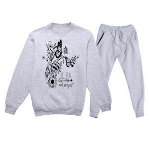 Be Real Not Perfect Self Love Premium Crewneck Sweatsuit Set