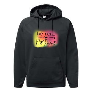 Be Real Not Perfect Performance Fleece Hoodie