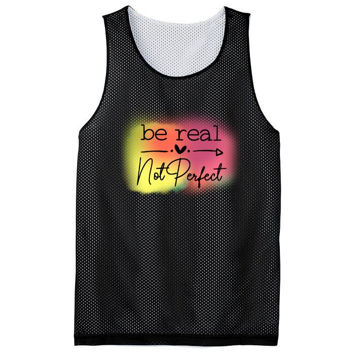 Be Real Not Perfect Mesh Reversible Basketball Jersey Tank