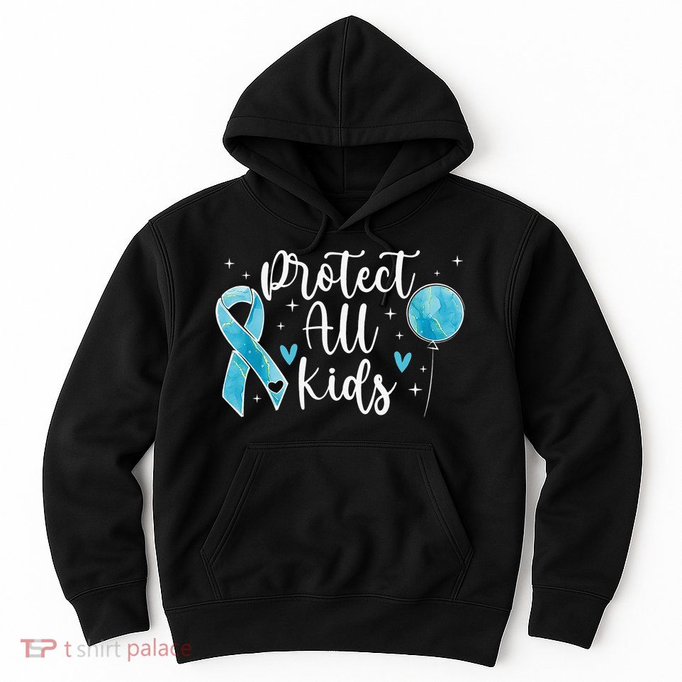 Blue Ribbon No For Child Abuse Excuse Prevention Month April Hoodie