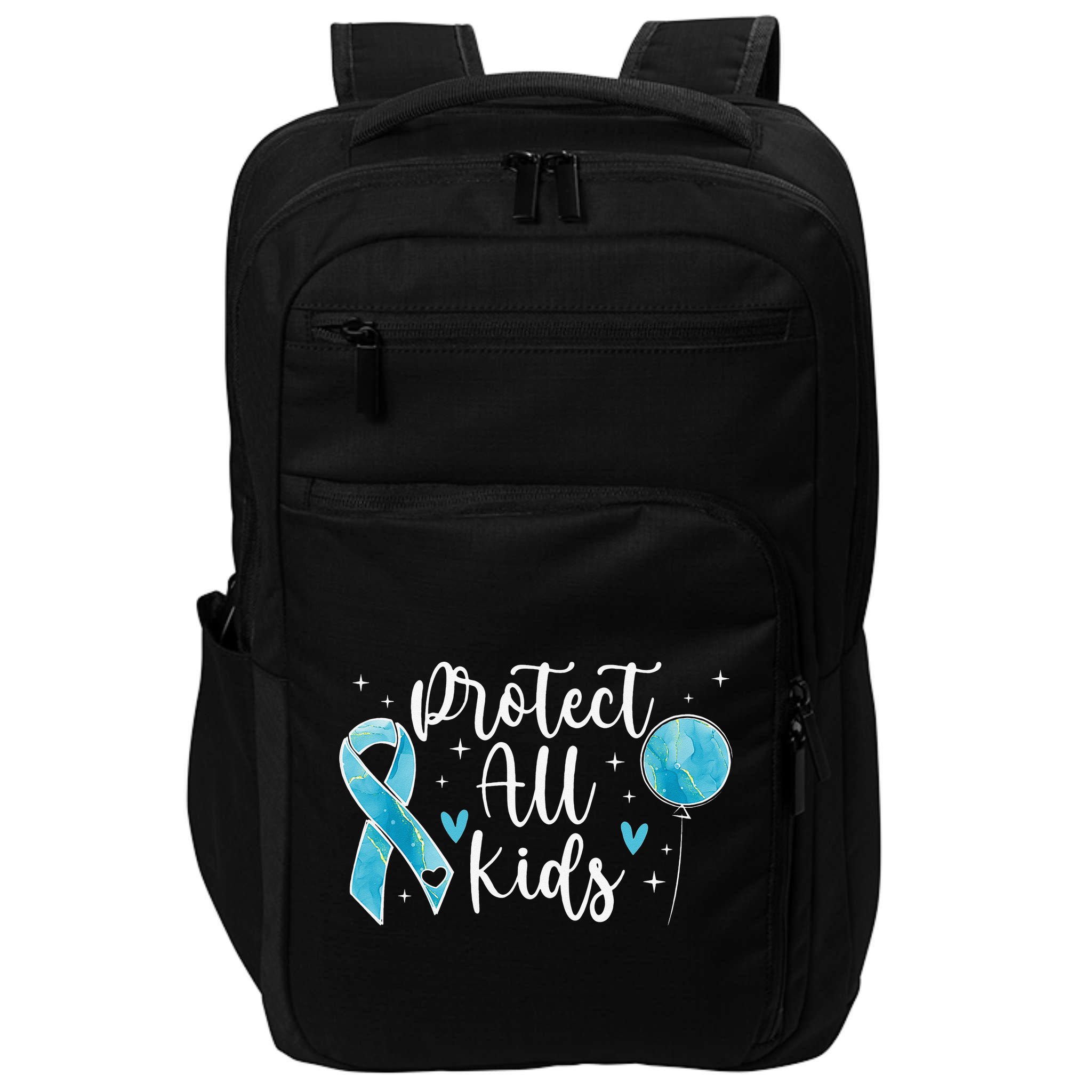 Blue Ribbon No For Child Abuse Excuse Prevention Month April Impact Tech Backpack