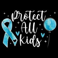 Blue Ribbon No For Child Abuse Excuse Prevention Month April Backpack