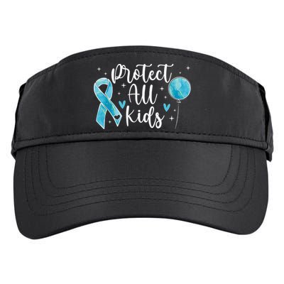 Blue Ribbon No For Child Abuse Excuse Prevention Month April Adult Drive Performance Visor