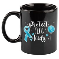Blue Ribbon No For Child Abuse Excuse Prevention Month April 11oz C Handle Ceramic Mug
