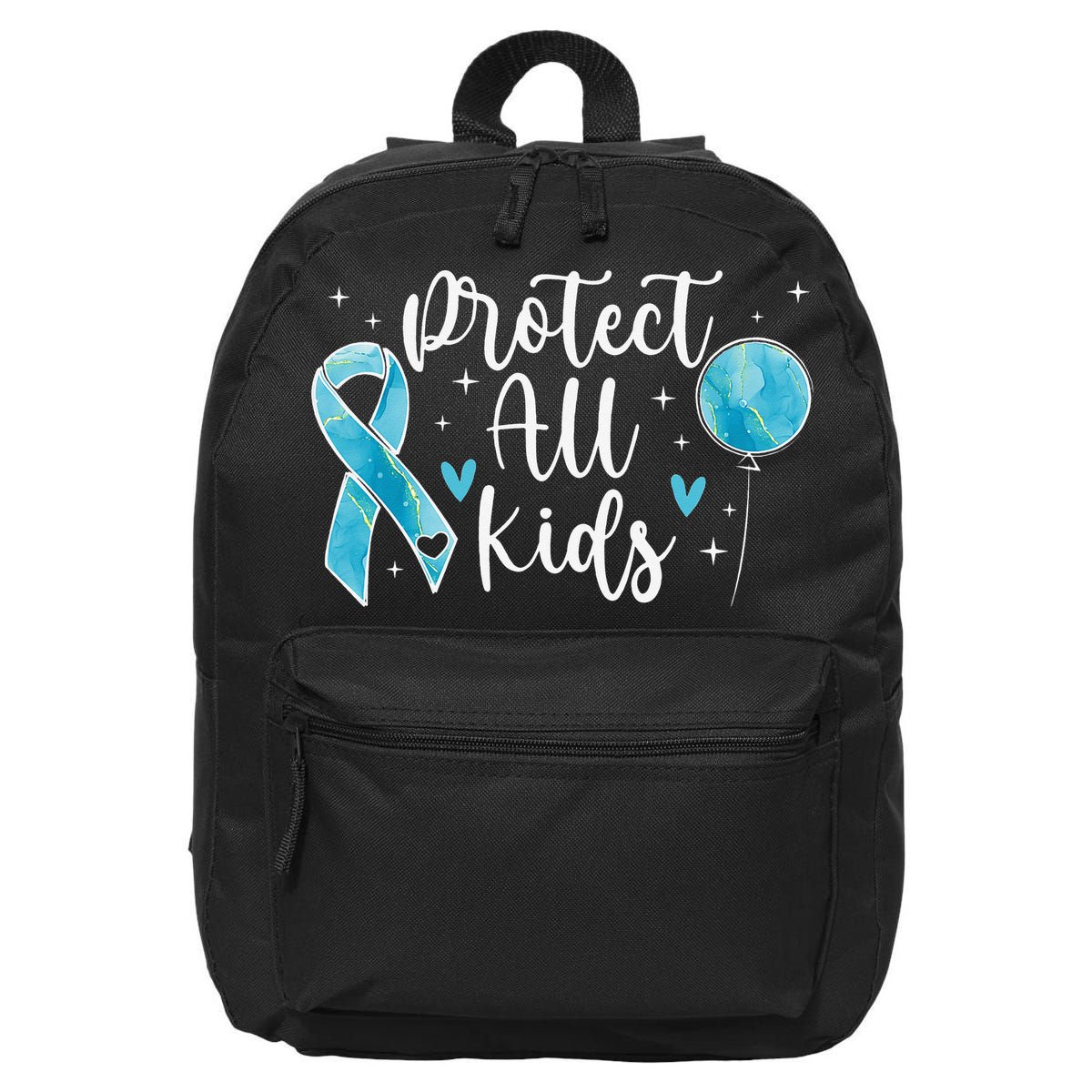 Blue Ribbon No For Child Abuse Excuse Prevention Month April 16 in Basic Backpack