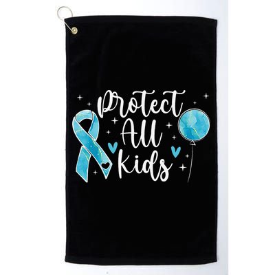 Blue Ribbon No For Child Abuse Excuse Prevention Month April Golf Towel