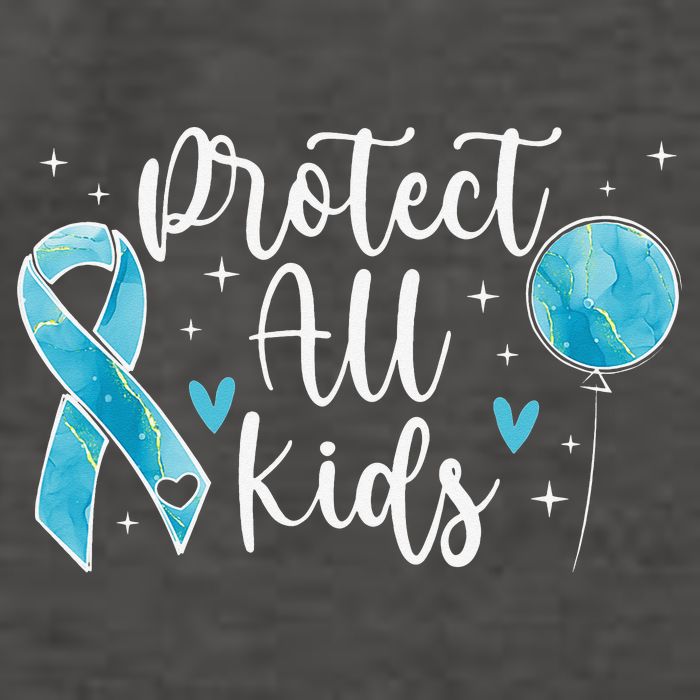 Blue Ribbon No For Child Abuse Excuse Prevention Month April Vector Backpack