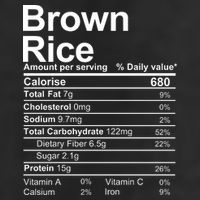 Brown Rice Nutrition Facts Label 7 Panel Mesh Trucker Snapback Hat