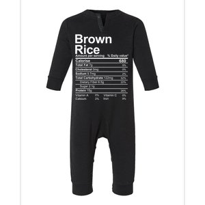 Brown Rice Nutrition Facts Label Infant Fleece One Piece