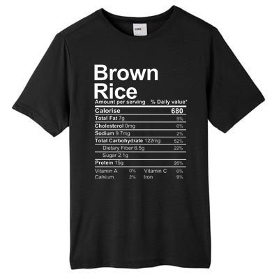 Brown Rice Nutrition Facts Label Tall Fusion ChromaSoft Performance T-Shirt