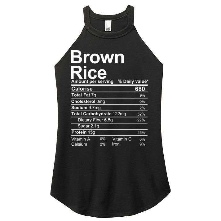 Brown Rice Nutrition Facts Label Women's Perfect Tri Rocker Tank