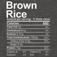 Brown Rice Nutrition Facts Label Vector Backpack