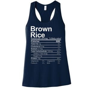 Brown Rice Nutrition Facts Label Women's Racerback Tank