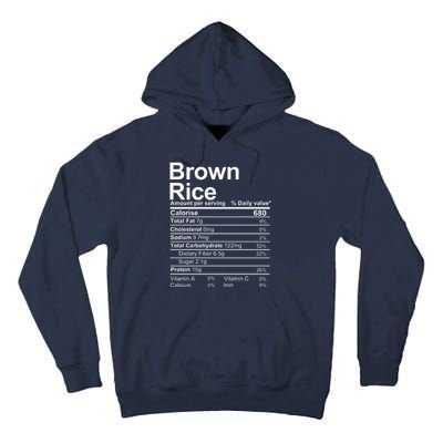 Brown Rice Nutrition Facts Label Tall Hoodie