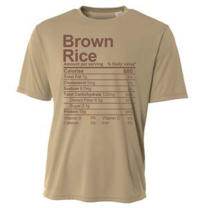 Brown Rice Nutrition Facts Label Cooling Performance Crew T-Shirt