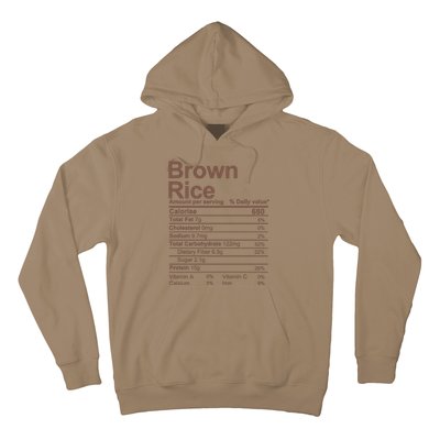 Brown Rice Nutrition Facts Label Hoodie