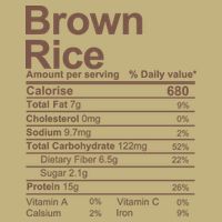 Brown Rice Nutrition Facts Label Hoodie