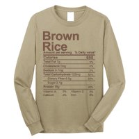 Brown Rice Nutrition Facts Label Long Sleeve Shirt