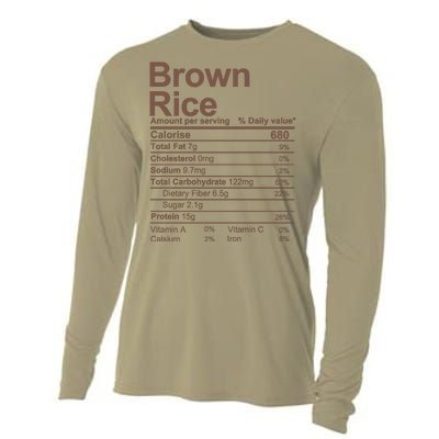 Brown Rice Nutrition Facts Label Cooling Performance Long Sleeve Crew