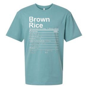 Brown Rice Nutrition Facts Label Sueded Cloud Jersey T-Shirt