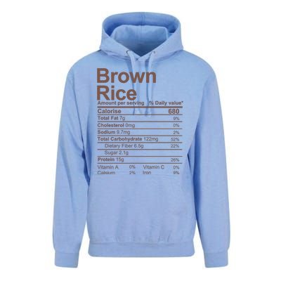 Brown Rice Nutrition Facts Label Unisex Surf Hoodie