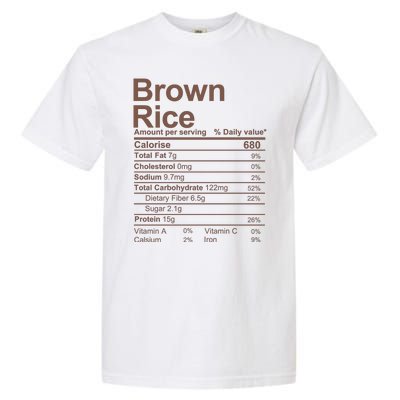 Brown Rice Nutrition Facts Label Garment-Dyed Heavyweight T-Shirt