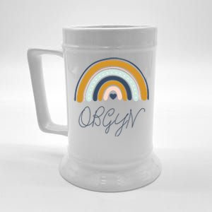 Boho Rainbow Obgyn Nurse Labor And Delivery Nurse Squad Gift Beer Stein