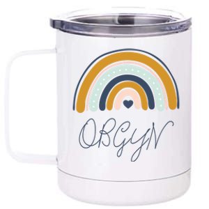 Boho Rainbow Obgyn Nurse Labor And Delivery Nurse Squad Gift 12 oz Stainless Steel Tumbler Cup