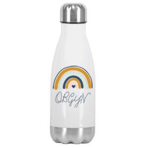 Boho Rainbow Obgyn Nurse Labor And Delivery Nurse Squad Gift Stainless Steel Insulated Water Bottle