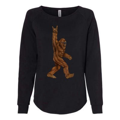 Bigfoot Rock On Womens California Wash Sweatshirt