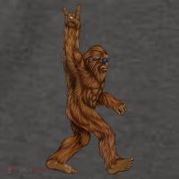 Bigfoot Rock On Vector Backpack
