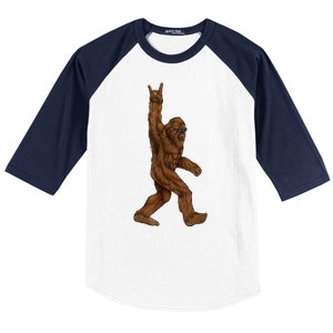 Bigfoot Rock On Baseball Sleeve Shirt